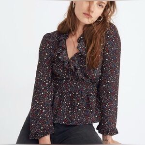 Madewell Wrap Blouse - Dainty Star Print